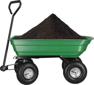 Springos Wózek ogrodowy transportowy metalowy 250kg z funkcją wywrotki zielony UNIWERSALNY 12