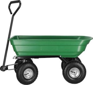 Springos Wózek ogrodowy transportowy metalowy 250kg z funkcją wywrotki zielony UNIWERSALNY 3