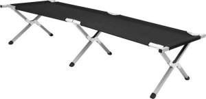 Springos Łóżko turystyczne składane kanadyjka łóżko polowe do150 kg czarne UNIWERSALNY 13