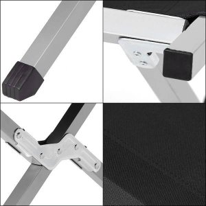 Springos Łóżko turystyczne składane kanadyjka łóżko polowe do150 kg czarne UNIWERSALNY 15