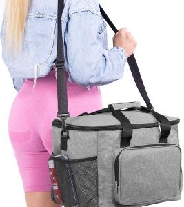 Springos Kosz termiczny 28L na jedzenie torba termiczna szary UNIWERSALNY 16