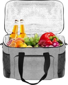 Springos Kosz termiczny 28L na jedzenie torba termiczna szary UNIWERSALNY 18