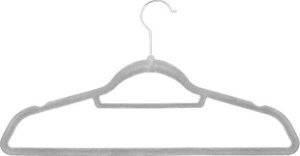 Springos Wieszak welurowy na ubrania 20 szt. jasnoszary UNIWERSALNY 7