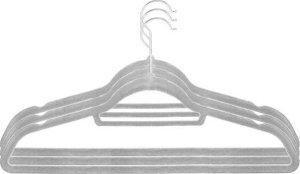 Springos Wieszak welurowy na ubrania 20 szt. jasnoszary UNIWERSALNY 8