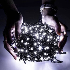 Lampki choinkowe Springos Lampki choinkowe 300 led biały zimny + flash 15m oświetlenie świąteczne IP44 UNIWERSALNY 11