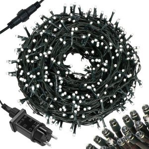 Lampki choinkowe Springos Lampki choinkowe 300 led biały zimny + flash 15m oświetlenie świąteczne IP44 UNIWERSALNY 17
