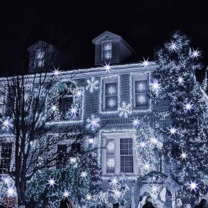 Lampki choinkowe Springos Lampki choinkowe 300 led biały zimny + flash 15m oświetlenie świąteczne IP44 UNIWERSALNY 4