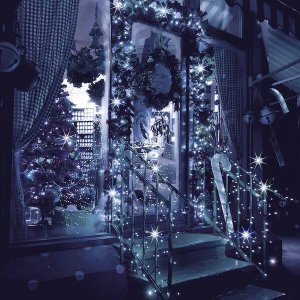 Lampki choinkowe Springos Lampki choinkowe 300 led biały zimny + flash 15m oświetlenie świąteczne IP44 UNIWERSALNY 6