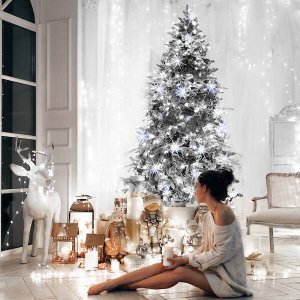 Lampki choinkowe Springos Lampki choinkowe 300 led biały zimny + flash 15m oświetlenie świąteczne IP44 UNIWERSALNY 8