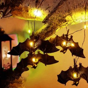 Springos Lampki na Halloween nietoperze girlanda łańcuch świetlny 10 LED UNIWERSALNY 2