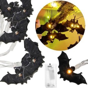 Springos Lampki na Halloween nietoperze girlanda łańcuch świetlny 10 LED UNIWERSALNY 6