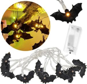Springos Lampki na Halloween nietoperze girlanda łańcuch świetlny 10 LED UNIWERSALNY 7