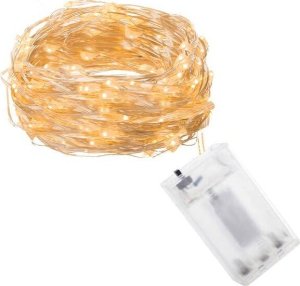 Lampki choinkowe Springos Girlanda świąteczna 400 cm z lampkami 50 LED biały ciepły łańcuch choinkowy, zielony UNIWERSALNY 3