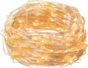 Lampki choinkowe Springos Girlanda świąteczna 400 cm z lampkami 50 LED biały ciepły łańcuch choinkowy, zielony UNIWERSALNY 4