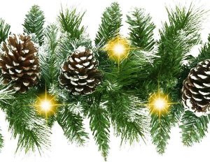 Springos Girlanda świąteczna 280 cm z lampkami 50 LED biały ciepły z programatorem, łańcuch UNIWERSALNY 6