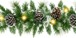 Springos Girlanda świąteczna 280 cm z lampkami 50 LED biały ciepły z programatorem, łańcuch UNIWERSALNY 8