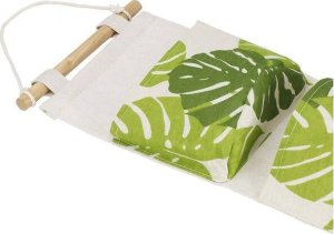 Springos Organizer do przechowywania zabawek pojemnik z 3 kieszeniami, wiszący beżowy w liście UNIWERSALNY 8