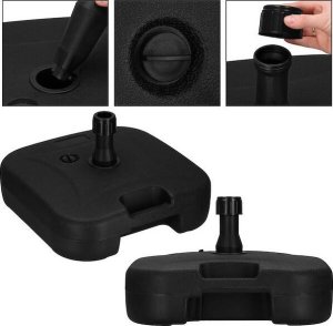 Springos Podstawa pod parasol ogrodowy 22l stojak, podstawka obciążeniowa na parasol czarna UNIWERSALNY 18