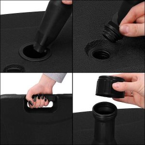 Springos Podstawa pod parasol ogrodowy 22l stojak, podstawka obciążeniowa na parasol czarna UNIWERSALNY 19