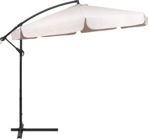 Springos Parasol ogrodowy na wysięgniku 350 cm składany z pokrowcem, na balkon, taras ecru UNIWERSALNY 3