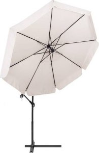 Springos Parasol ogrodowy na wysięgniku 350 cm składany z pokrowcem, na balkon, taras ecru UNIWERSALNY 4