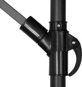 Springos Parasol ogrodowy na wysięgniku 350 cm składany z pokrowcem, na balkon, taras ecru UNIWERSALNY 7