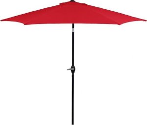 Springos Parasol ogrodowy składany 260 cm duży z korbą na balkon czerwony UNIWERSALNY 13