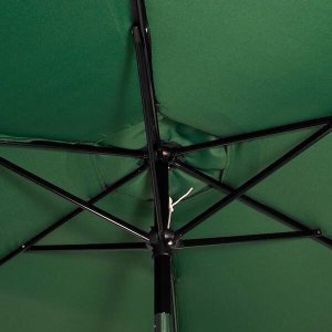 Springos Parasol ogrodowy łamany 260 cm duży z korbką, na balkon, taras ciemnozielony UNIWERSALNY 14
