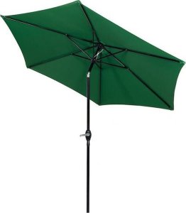 Springos Parasol ogrodowy łamany 260 cm duży z korbką, na balkon, taras ciemnozielony UNIWERSALNY 15
