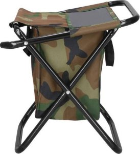 Springos Krzesło wędkarskie składane z torbą, turystyczne krzesełko z uchwytem, moro UNIWERSALNY 13
