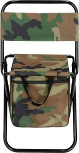 Springos Krzesło wędkarskie składane z torbą, turystyczne krzesełko z uchwytem, moro UNIWERSALNY 14