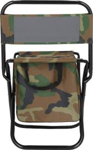 Springos Krzesło wędkarskie składane z torbą, turystyczne krzesełko z uchwytem, moro UNIWERSALNY 2
