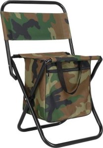 Springos Krzesło wędkarskie składane z torbą, turystyczne krzesełko z uchwytem, moro UNIWERSALNY 5