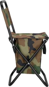 Springos Krzesło wędkarskie składane z torbą, turystyczne krzesełko z uchwytem, moro UNIWERSALNY 6