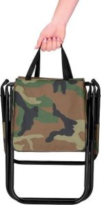 Springos Krzesło wędkarskie składane z torbą, turystyczne krzesełko z uchwytem, moro UNIWERSALNY 7