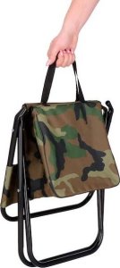 Springos Krzesło wędkarskie składane z torbą, turystyczne krzesełko z uchwytem, moro UNIWERSALNY 8