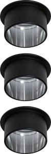 Paulmann Oprawa wpuszczanat Gil Coin 3StepDim rd starr LED 3x6W 2700K 230V schwarz matt/eisenAlu 1