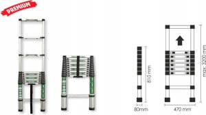 Stalco Drabina 3 m aluminium 2
