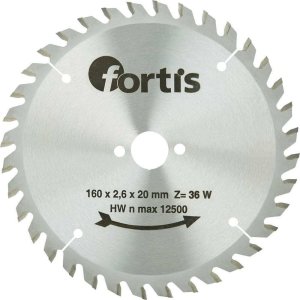 Fortis Tarcza pilarska HW HW 160x2,8 x20mm 36 zębów W Fortis 1