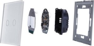 BSEED DOTYKOWY WŁĄCZNIK ŚWIATŁA 2K PODWÓJNY SZKLANY 8