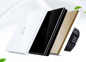 BSEED DOTYKOWY WŁĄCZNIK ŚWIATŁA 2K PODWÓJNY SZKLANY 9