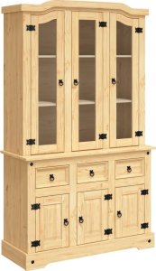 vidaXL Kredens Corona, miodowy, 112x43x196 cm, lite drewno sosnowe 2