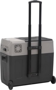 Lodówka turystyczna vidaXL Lodówka na kółkach, z uchwytem, czarno-szara, 40 L, PP 3
