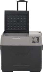 Lodówka turystyczna vidaXL Lodówka na kółkach, z uchwytem, czarno-szara, 40 L, PP 5