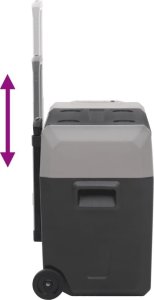 Lodówka turystyczna vidaXL Lodówka na kółkach, z uchwytem, czarno-szara, 40 L, PP 6