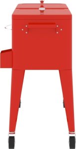 Lodówka turystyczna vidaXL Wózek chłodniczy na kółkach, czerwony, 92x43x89 cm 5