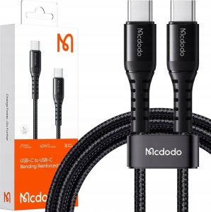 Kabel USB Mcdodo USB-C - USB-C 0.2 m Czarny 1