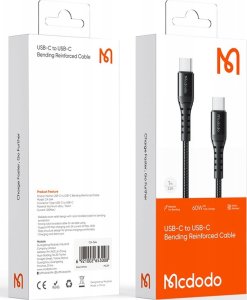 Kabel USB Mcdodo USB-C - USB-C 0.2 m Czarny 15