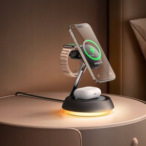 Ładowarka Mcdodo Indukcyjna 3w1 MagSafe 15W Czarna (CH-4952) 2