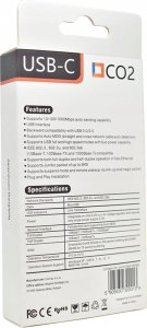 Adapter AV Co2 CO2 PRZEJŚCIÓWKA USB-C ETHERNET ADAPTER KARTA SIECIOWA LAN GIGABIT RJ45 1000MBPS 10